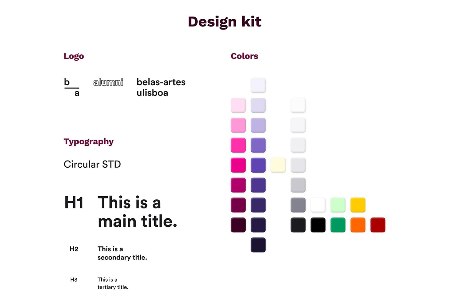 Logo, colors and typography